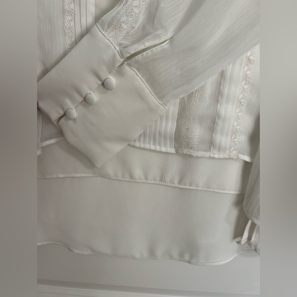 WHBM - Ecru Long Sleeve Tunic With Split Back - Picture 9 of 12